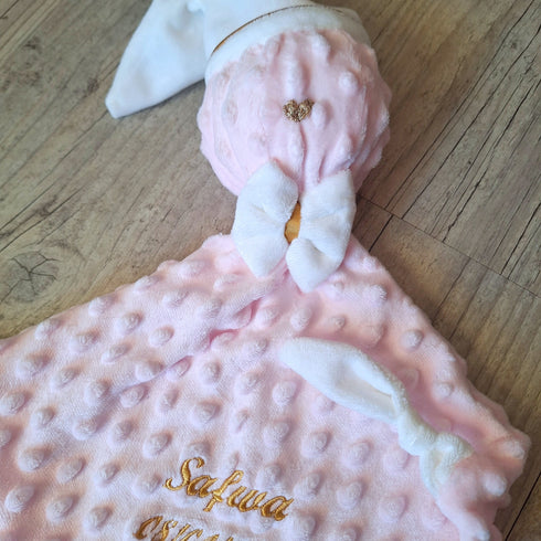Doudou DODO personnalisé  57x53cm avec Prénom et/ou Date de naissance en minky